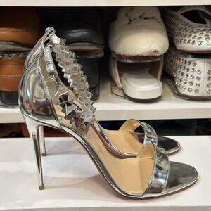 Christian Louboutin Silver Leather Sandal